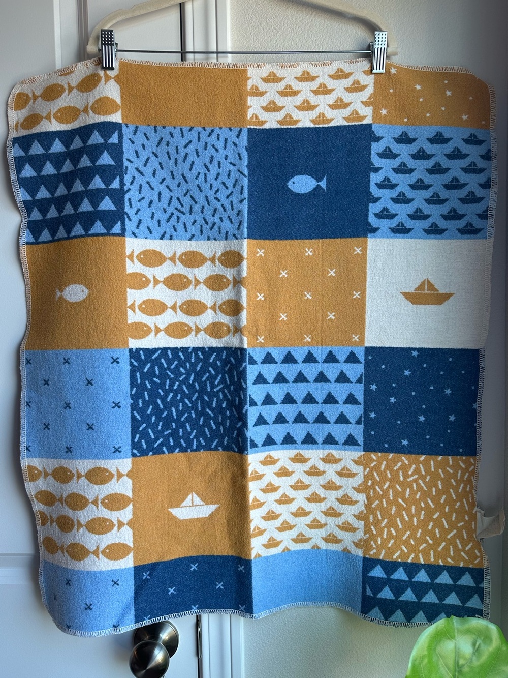 David Fussenegger Nautical Baby Blanket